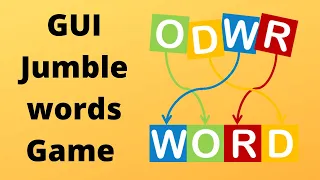 How to Create GUI Jumble word game using python Tkinter Project