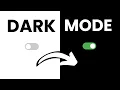 Create Dark Mode Toggle Button in just 3 minutes