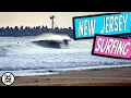 New Jersey Surfing Tropical Storm Alex Manasquan Inlet Wavy Boats RAW