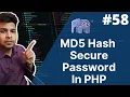 How to encrypt and decrypt password using md5 in php php tutorial for beginners - 58