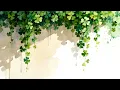 Elegant Shamrocks Aesthetic 4K Framed TV Art St Patrick s Day Decor 1 Hour Loop with music