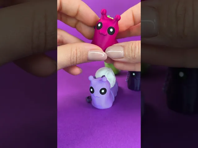 Cute Flexi Snail (Toy & Keychain & Magnets) + Halloween Version, Mini Articulated Animals video thumbnail