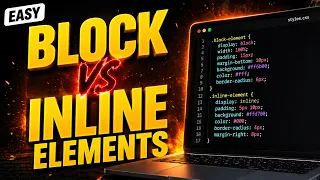 Block vs Inline Elements in HTML Explained Simply Free Full Stack Course