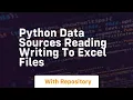 python data sources reading writing to excel files