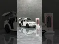 Model of Tesla Model X white version diecast model car
