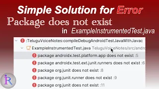 How to fix the build errors in ExampleInstrumentedTest java and ExampleUnitTest java classes
