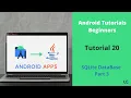 Database in Android Android SQLite Database Part - 3 Delete Fetch Records