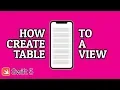 Swift 5 How to create a Table view