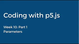 Week10 - Part 1 Functions with Parameters