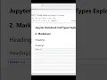 Markdown 1 Jupyter Notebook Cell Type