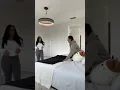 Putting A towl on the bed so he gets ready