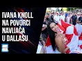 Ivana Knoll na povorci hrvatskih navijaca u Dallasu uoci utakmice Engleske i Hrvatske