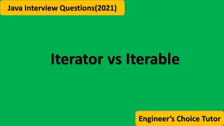 Iterator vs Iterable Java interview question 2021