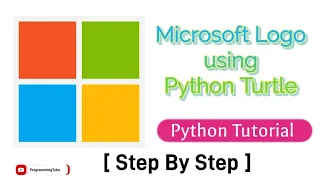 Draw Microsoft Logo using Python Turtle Step by Step Tutorial Python Tutorial