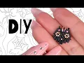 How to Make a Beaded Black Cat Charm Brick Stitch Beading Tutorial for Beginners