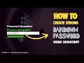 Password Generator Using JavaScript - danielsandcomputer