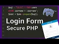SECURE Login Form in PHP