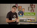 Java String intern method What is string intern method
