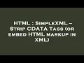 HTML SimpleXML -