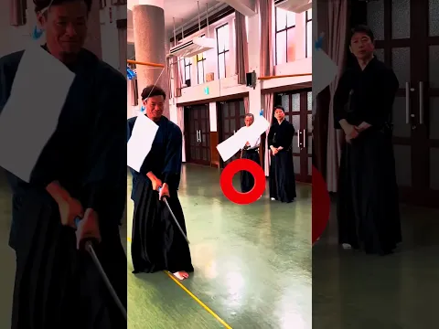 How Japanese sword is used to cut 😨 #shorts