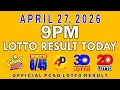 9pm Lotto Result Today April 27 2026 PCSO
