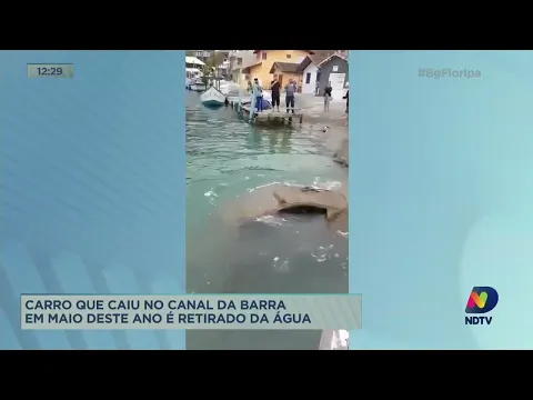 Na Capital, automóvel que caiu no mar em maio, só é retirado ma última 4ª feira