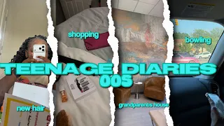 TEENAGE DIARIES 005 new hair shopping grandparents house bowling yap etc