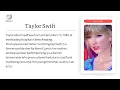 Taylor Swift Wikipedia by Comovid AI platform