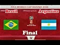PES 2018 | Brazil vs Argentina | World Cup Final | Gameplay PC