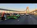 Verrazano Bridge Accident SUNSET DRIVE Upper Level Traffic and Great NYC View