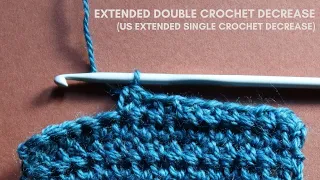How to Decrease Extended Double Crochet Stitches US Extended Single
