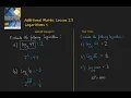27 Logarithms 1 Additional Maths OCR FSMQ