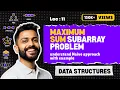Lec-11 Maximum Sum Subarray Problem Understand Naive Approach