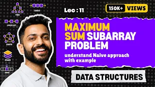 Lec-11 Maximum Sum Subarray Problem Understand Naive Approach