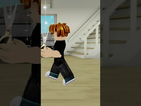 Bacon Hair cuts a dog in Roblox Brookhaven