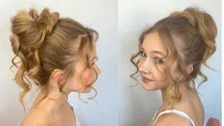 Easy quick Curly Updo!