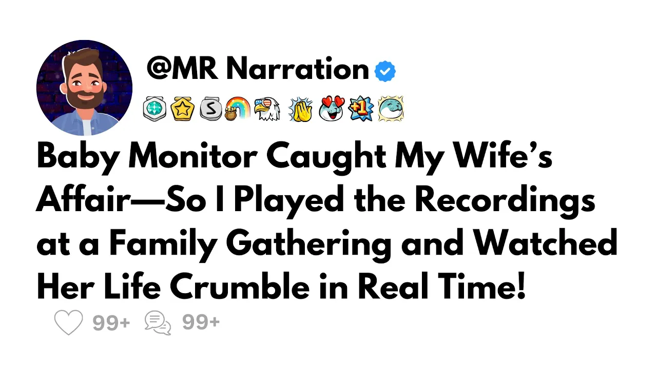Outline Video Baby Monitor Caught My Wife’s Affair—So I Played the Recordings at a Family Gathering and Watched...