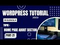 WordPress Bangla Tutorial Part Build Your Home Page About Section Elementor Page Builder