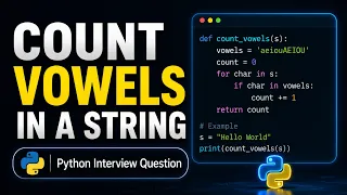 Count vowels in a string Python coding question