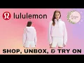 Lululemon Scuba Oversized Half Zip Hoodie Meadowsweet Pink UNBOXING Try On The Fashion Try On