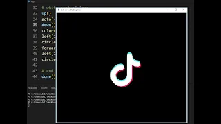Draw TikTok Logo Using Python Turtle