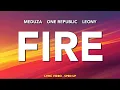 Download Lagu MEDUZA, OneRepublic, Leony - Fire - Lyric Video (Sped Up)