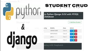 Python Framework Django Student Complete CRUD 2020 Free Source Code