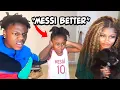 iShowSpeed Daughter Is a Messi Fan