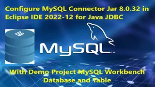 Java and MySQL connection Eclipse IDE JDBC Demo Project Java JDBC