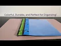 Colorful 3-Ring Binder Set for School Office