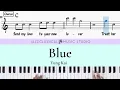 Blue - Yung Kai | Piano Tutorial (EASY) | WITH Music Sheet | JCMS