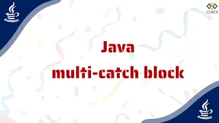 multi-catch block in Java