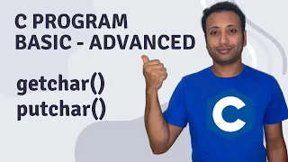 C Program English Tutorial 16 getchar putchar