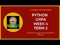 IIT Madras Bsc Online Degree PYTHON GRPA week - 4 solution Answers